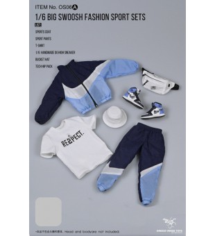 One Six Verse Toys Big Swoosh Fashion Sport Sets BLUE COLOR OS06 A )  / 潮流服裝配件套裝 藍色 (OS06 A  ) 