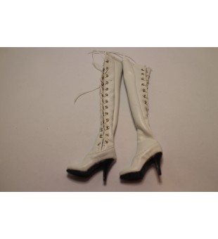 White Long Boots High Heels Shoes / 白色長靴高跟鞋
