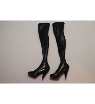 Black Leather Long High Heels Boots / 黑色皮革長靴高跟鞋