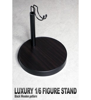 Luxury 1/6 Figure Stand in Black Wooden Pattern / 豪華1/6 人偶企台 黑木紋