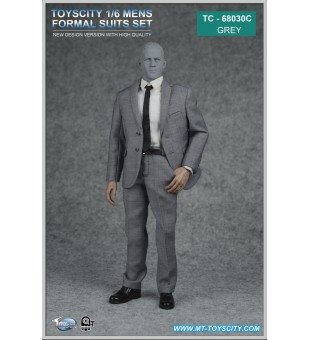 *Toys City 1/6 Men's Formal Suits Set in Grey / 男士西裝套裝